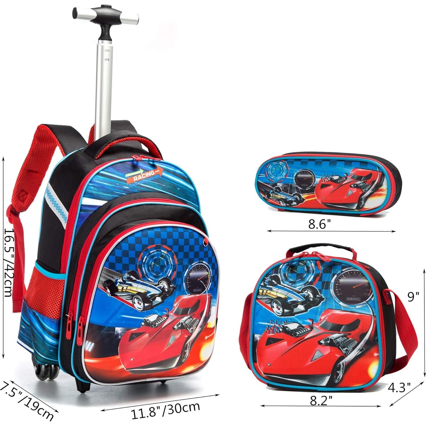Mochila Rodante para Niños Meetbelify Rojo Coche 42x30x19cm