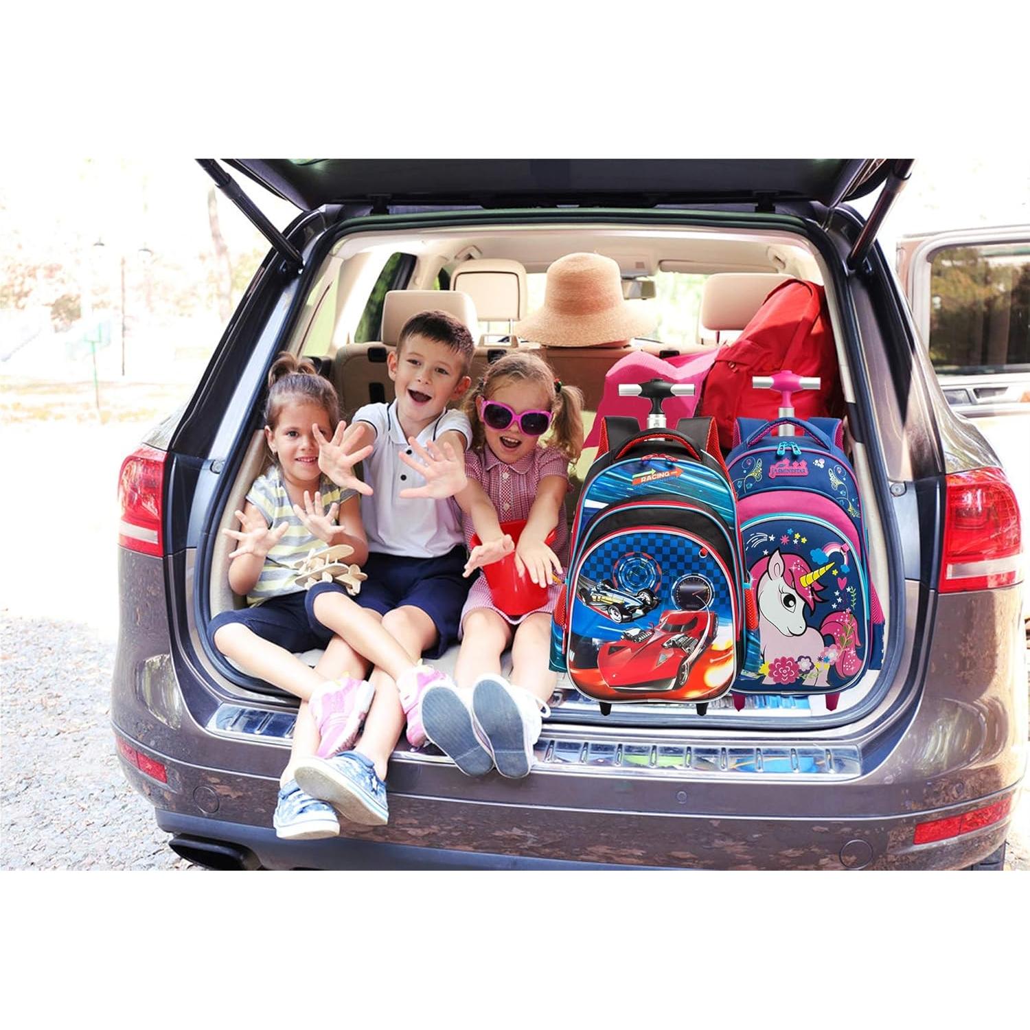 Mochila Rodante para Niños Meetbelify Rojo Coche 42x30x19cm