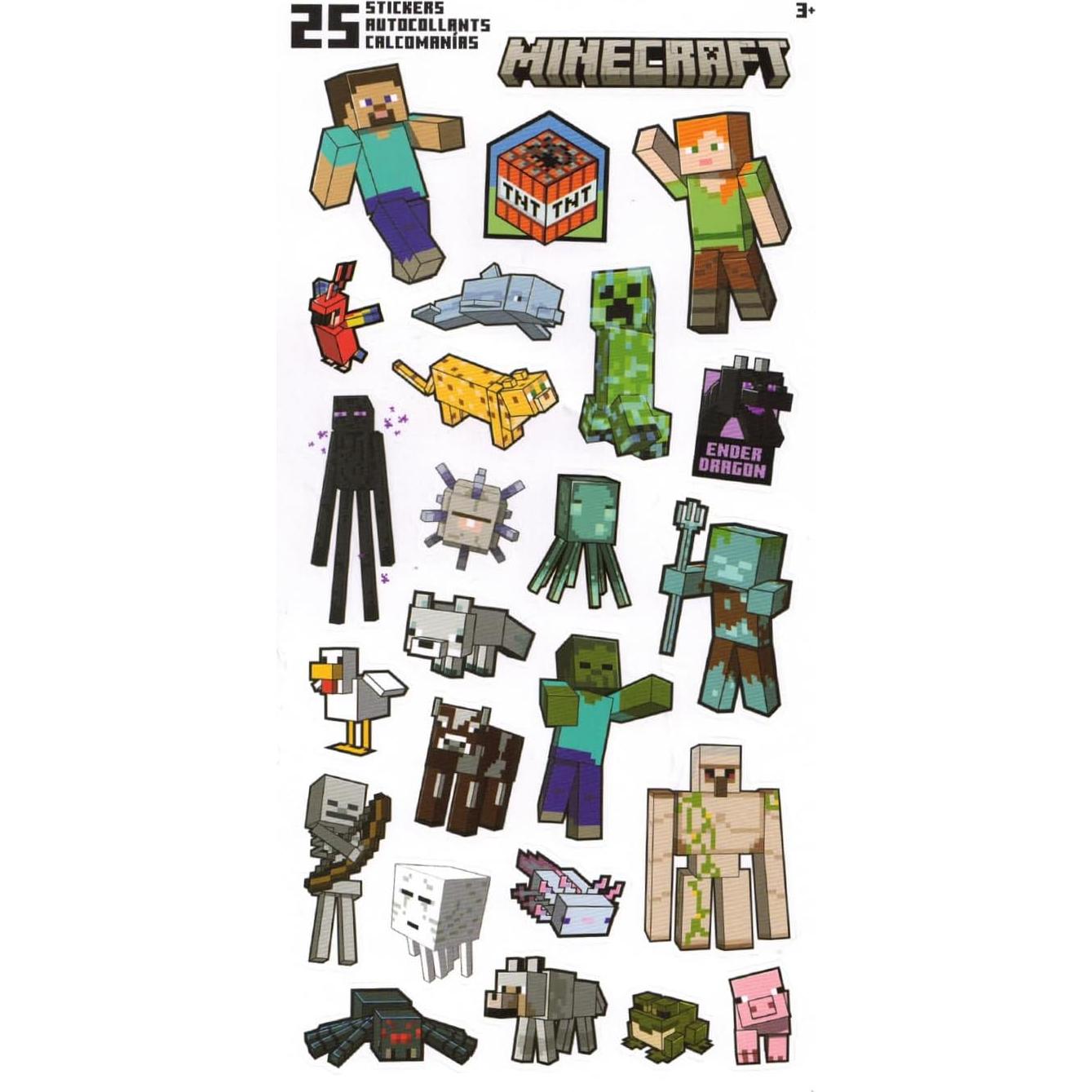 Mochila Mini Minecraft para Niños - 27.94 cm + Stickers y Botella