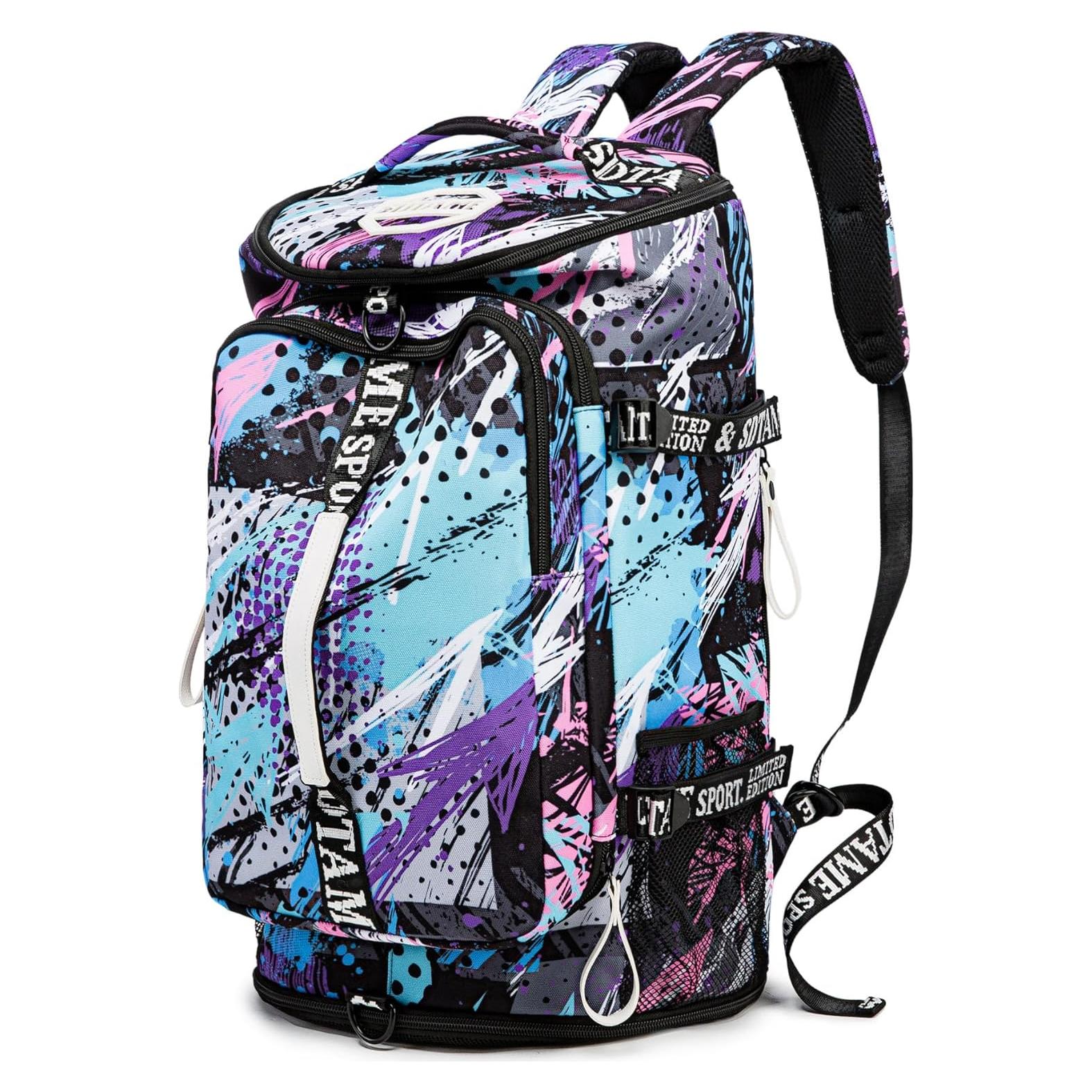 Bolsa de gimnasio SDTAME tipo duffle multicolor 33x20x12.5cm