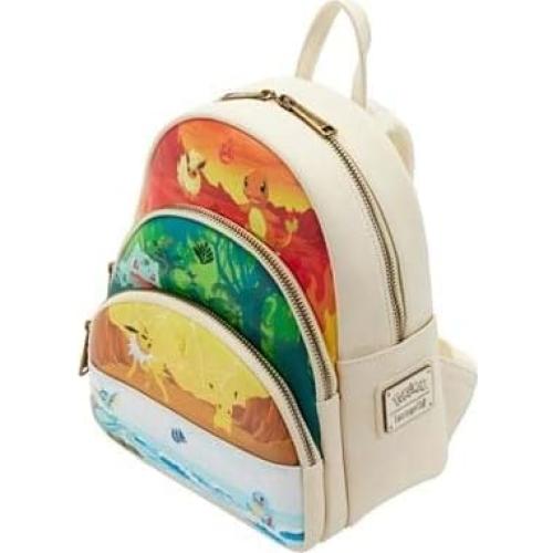 Mochila Mini Loungefly Pokémon 3 Bolsillos Cuero Vegano