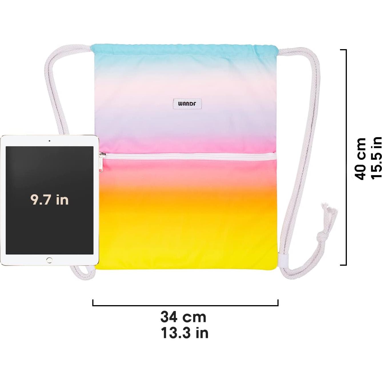 Mochila de Cuerda WANDF Resistente al Agua 10L Arco Iris
