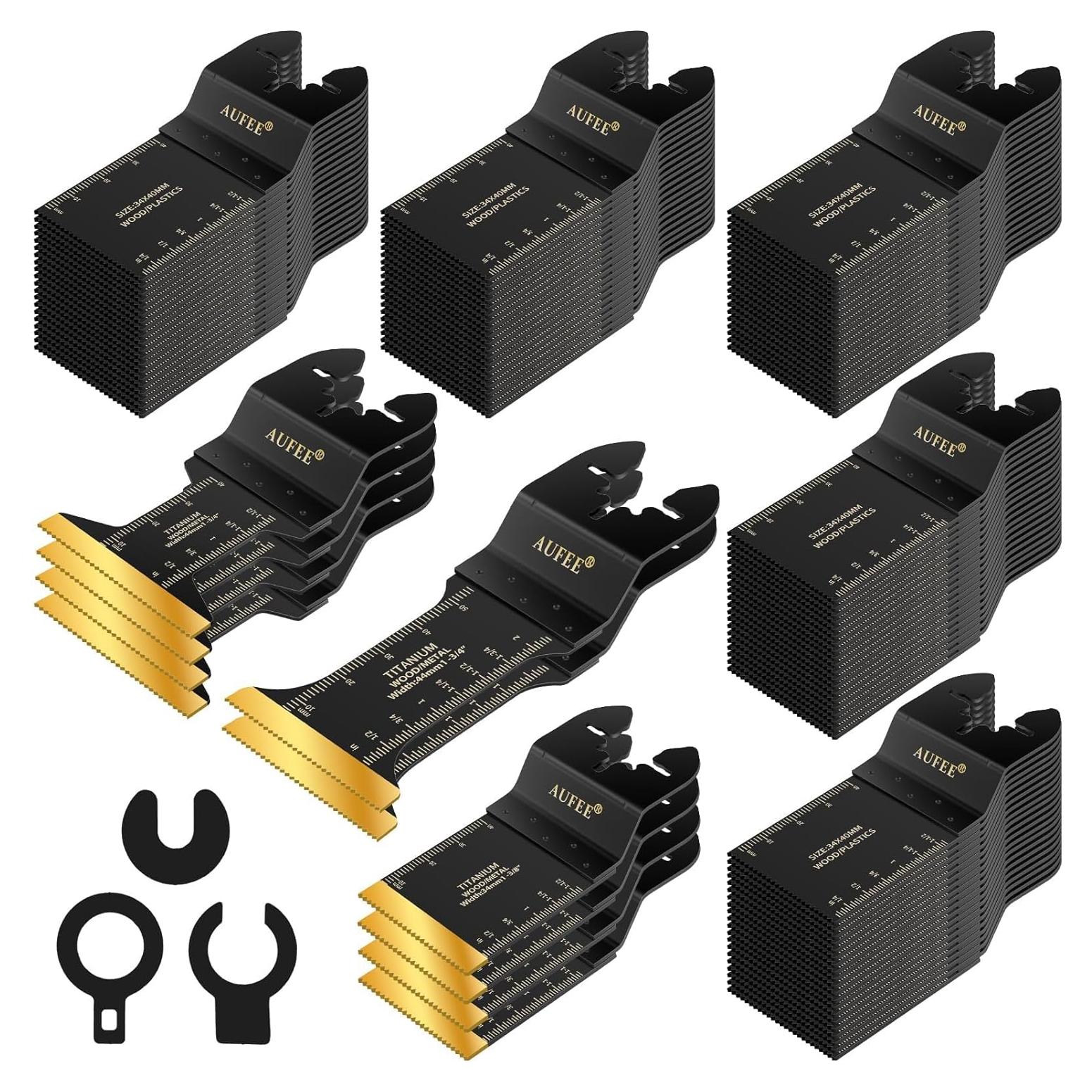 Kit de 110 Cuchillas Oscilantes Titanio Universal 24.5cm