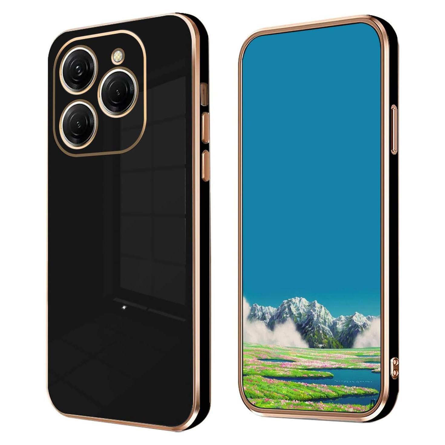 Funda de Silicona para Tecno Spark 20 Pro - Protección Delgada Negra