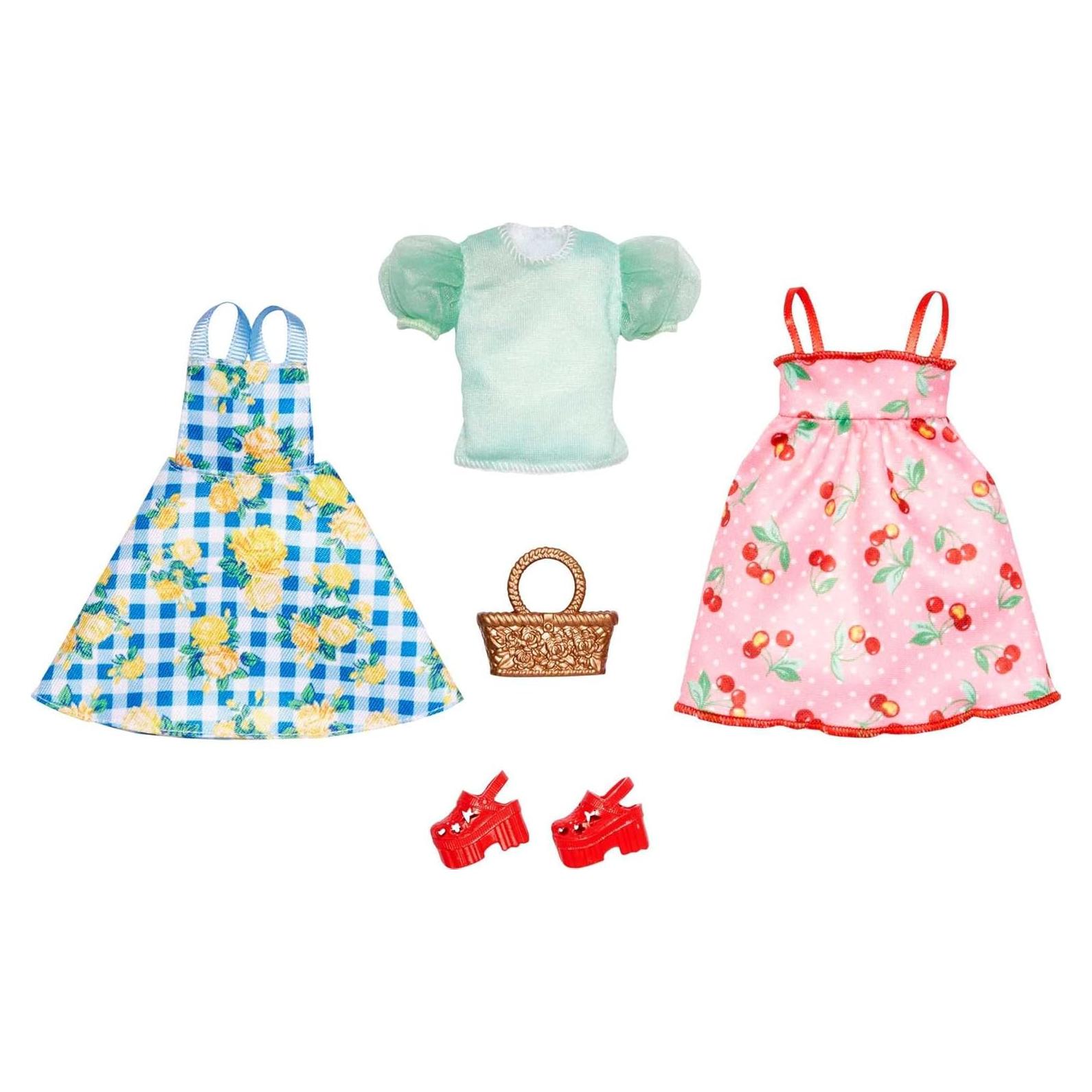 Conjunto de Ropa Barbie Mattel 2 Atuendos Picnic Multicolor