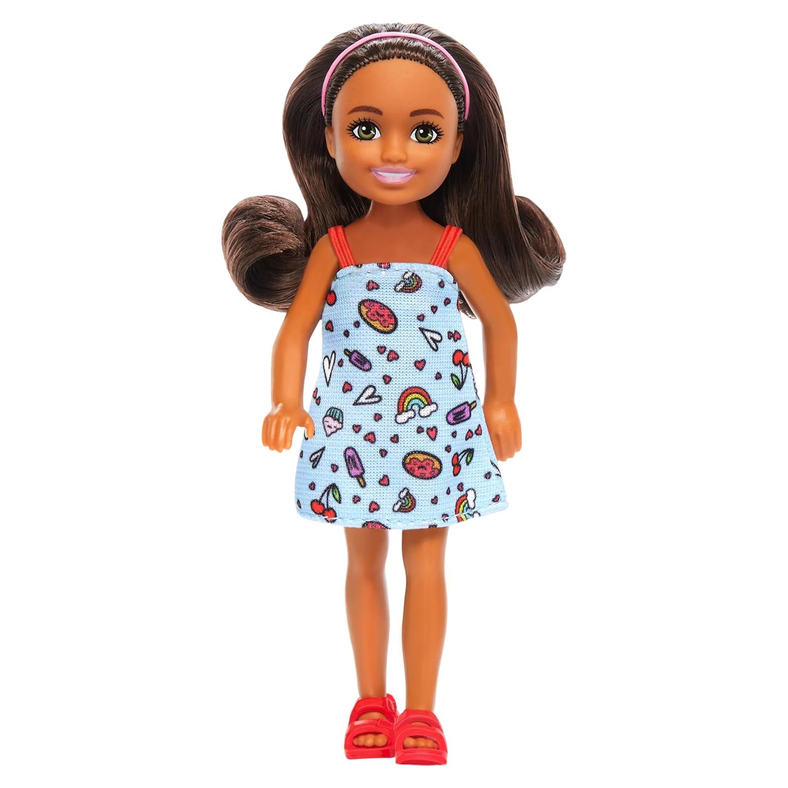 Muñeca Chelsea Barbie Mattel 15 cm Vestido Azul Removible