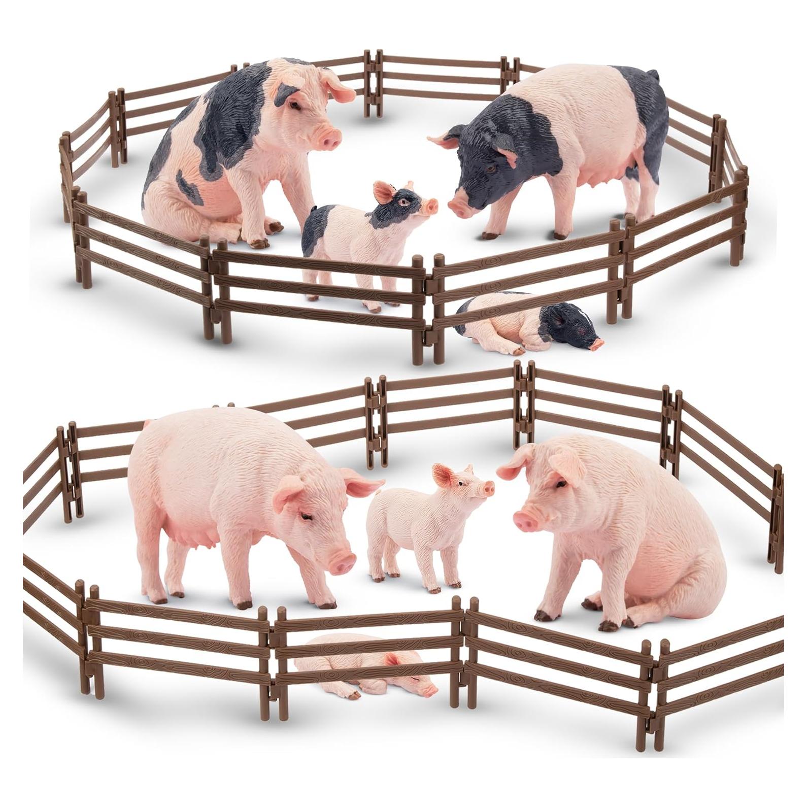 Conjunto de Figuras de Cerdo Realistas Toymany 32PCS