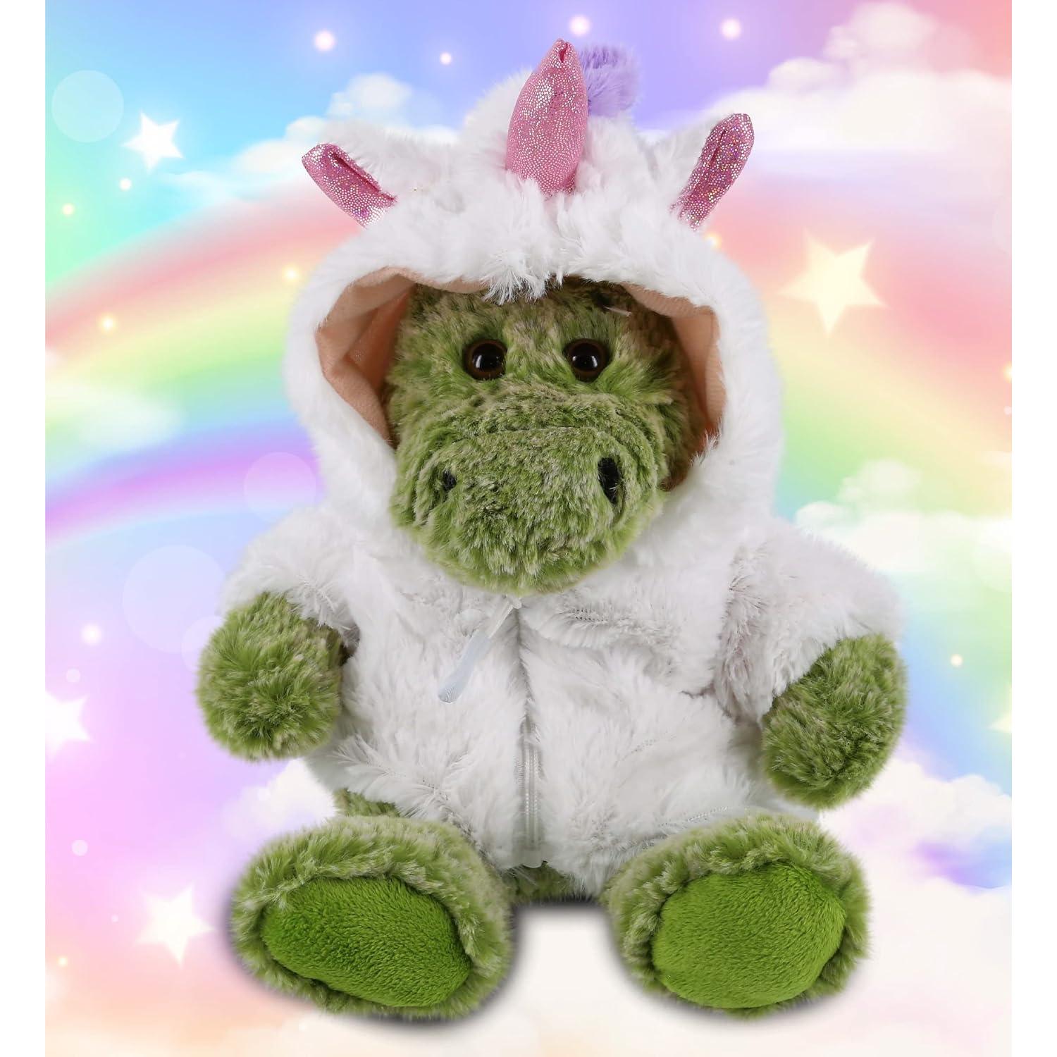 DolliBu Peluche Cocodrilo Unicornio 20cm Suave y Personalizable