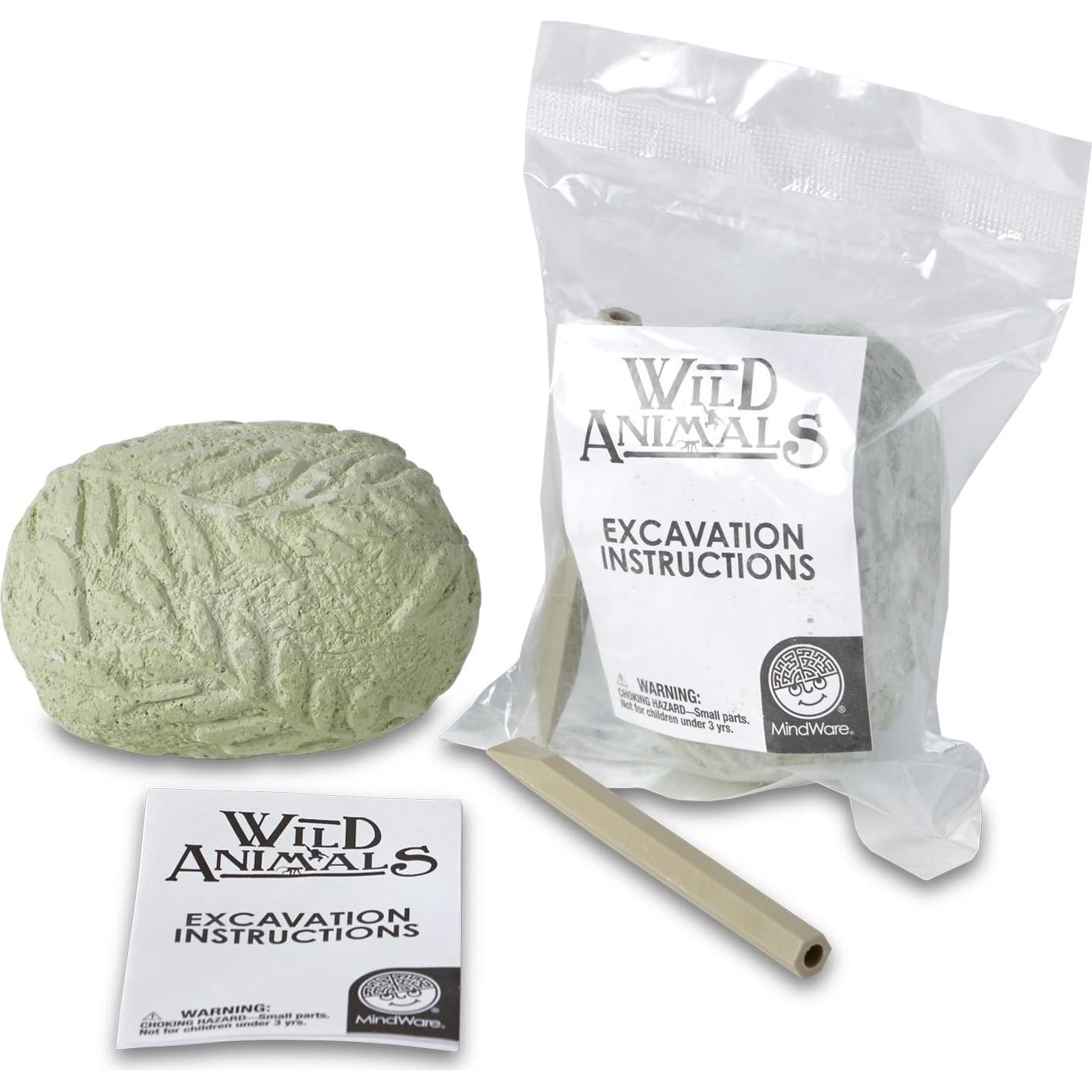 Kit de Excavación de Animales Salvajes MindWare 12 cápsulas