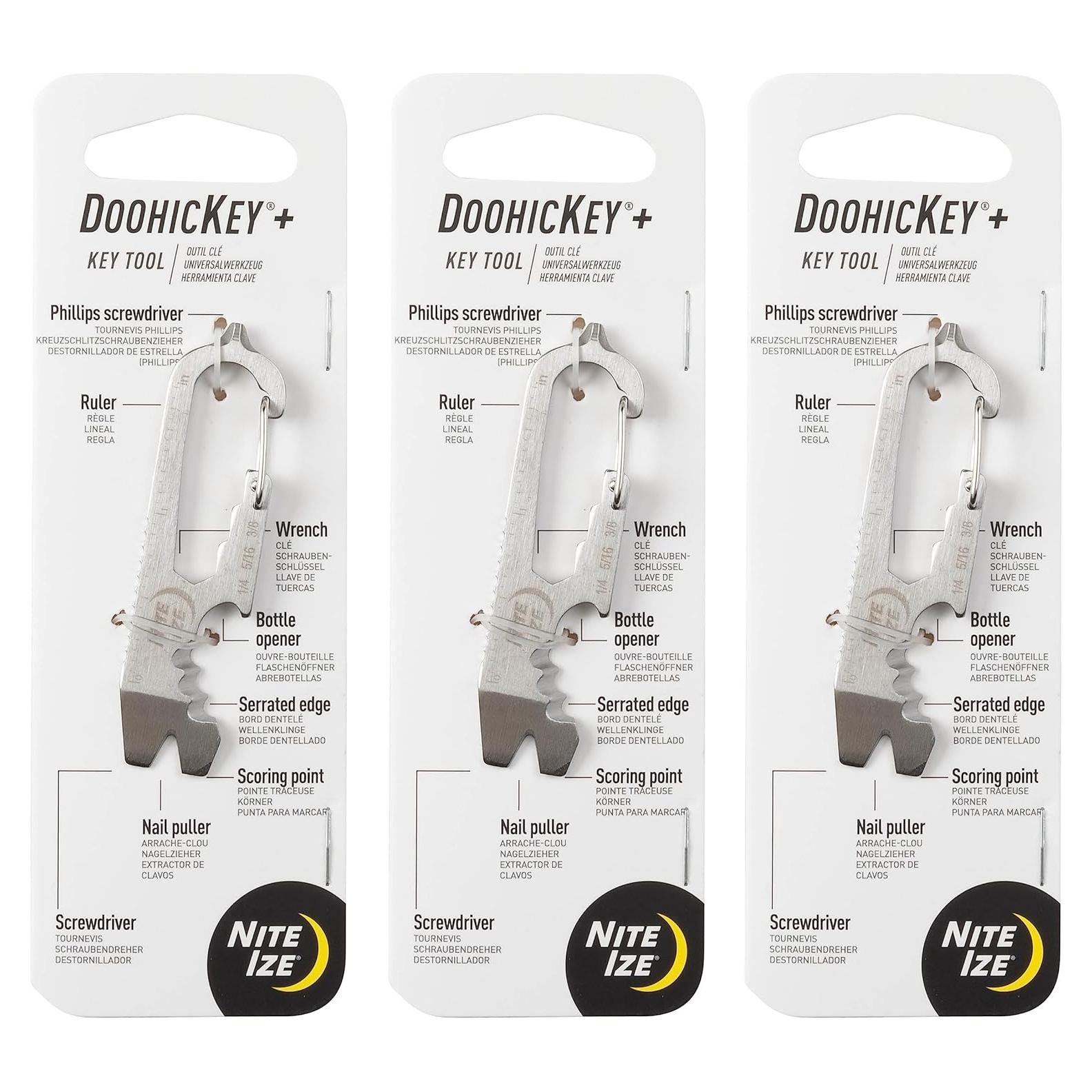 Nite Ize DoohicKey Plus Multi Herramienta 8-en-1 Acero Inoxidable