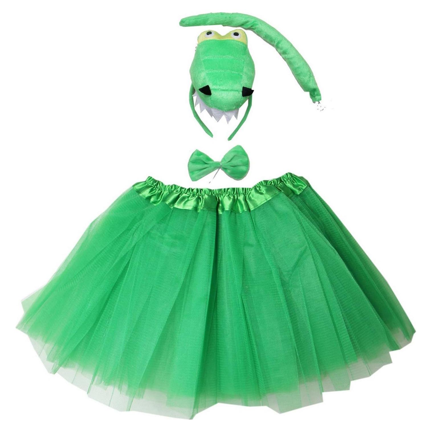 Disfraz de Dinosaurio Kirei Sui para Niños Verde Tutu 4 Piezas