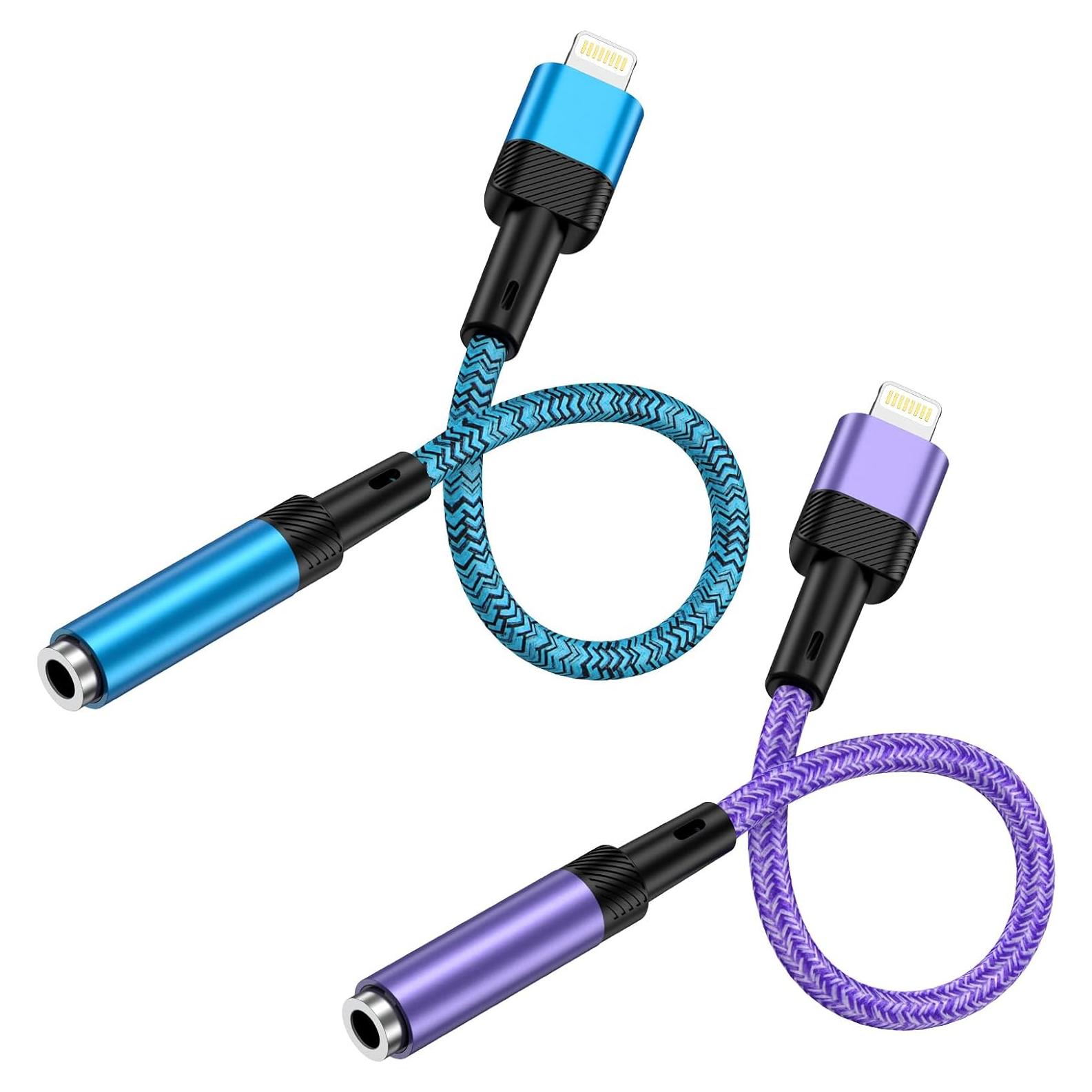 Adaptador de Auriculares Lightning a 3.5mm - 2 Pack MFi