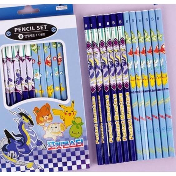 Lápices de Madera Pikachu Hexagonales B - 12 Piezas