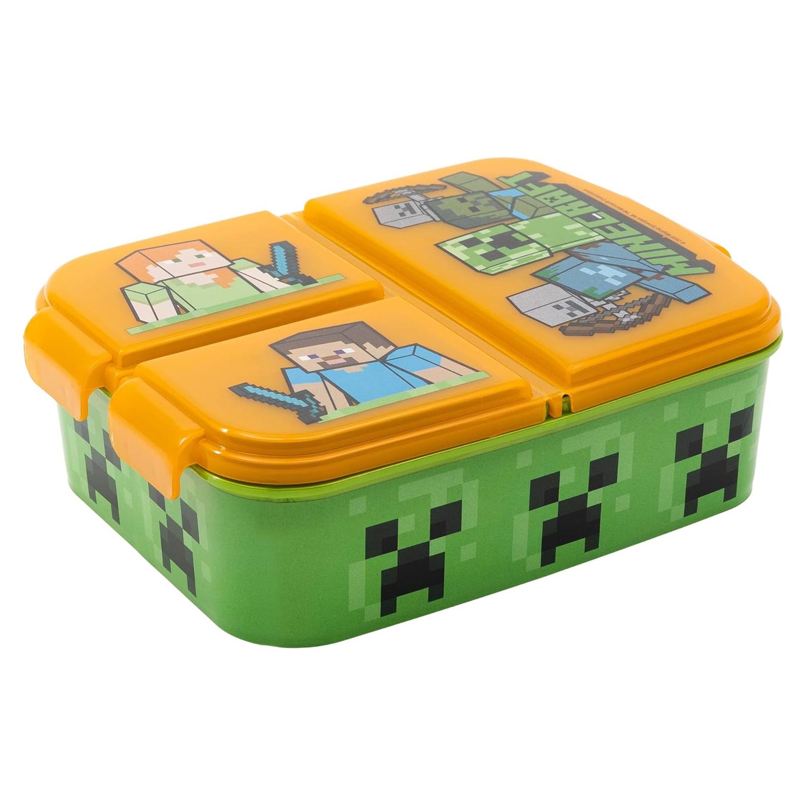 Caja de Sándwich Stor Minecraft con 3 Compartimentos 300ml