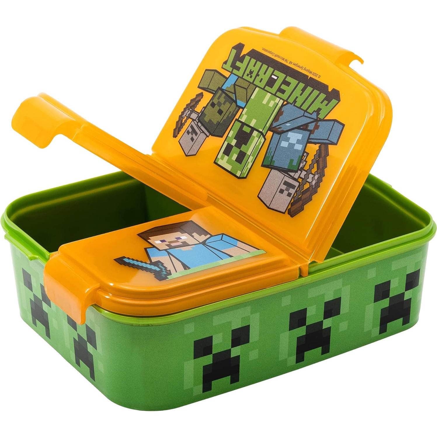 Caja de Sándwich Stor Minecraft con 3 Compartimentos 300ml