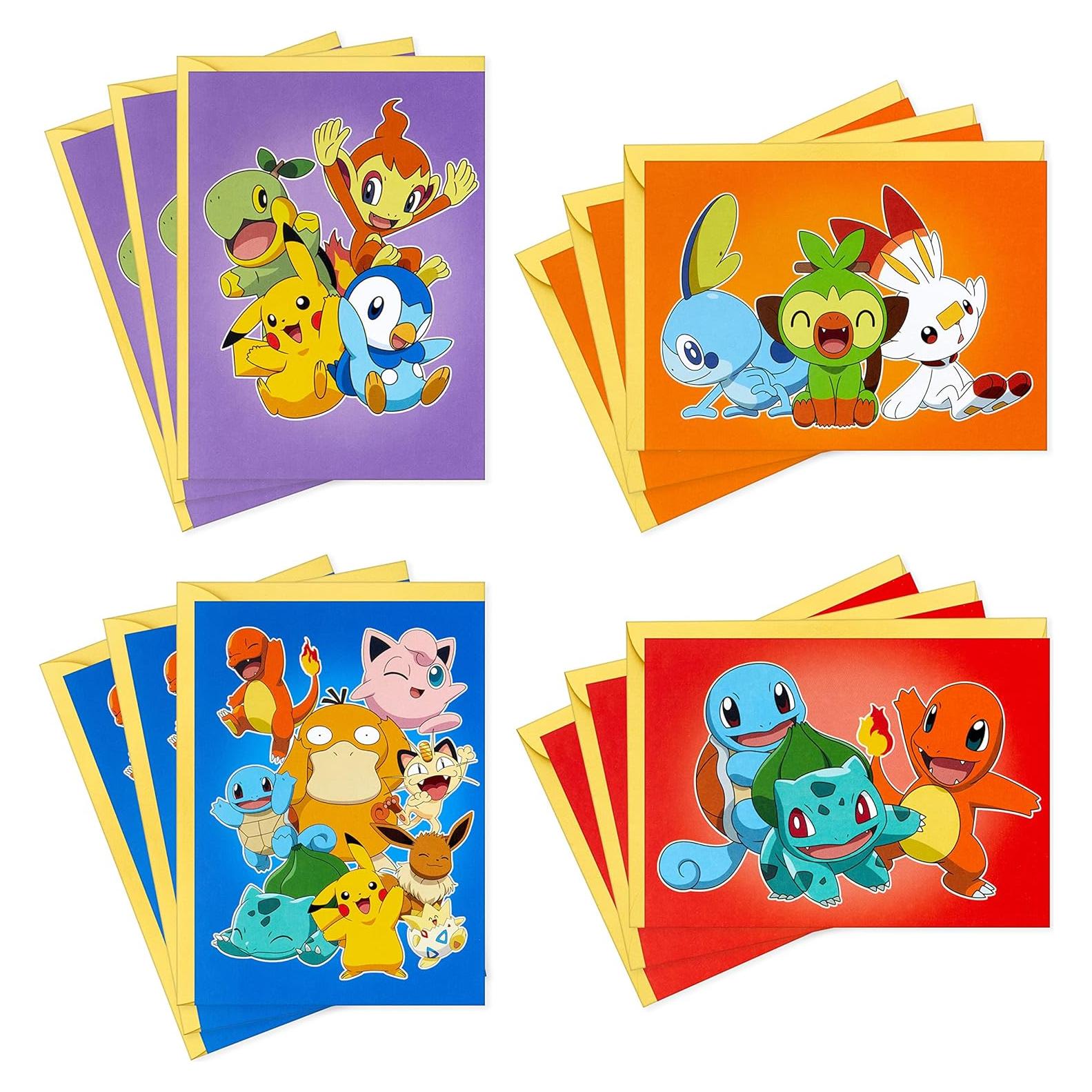 Tarjetas de San Valentín Hallmark Pokémon - 12 tarjetas en blanco