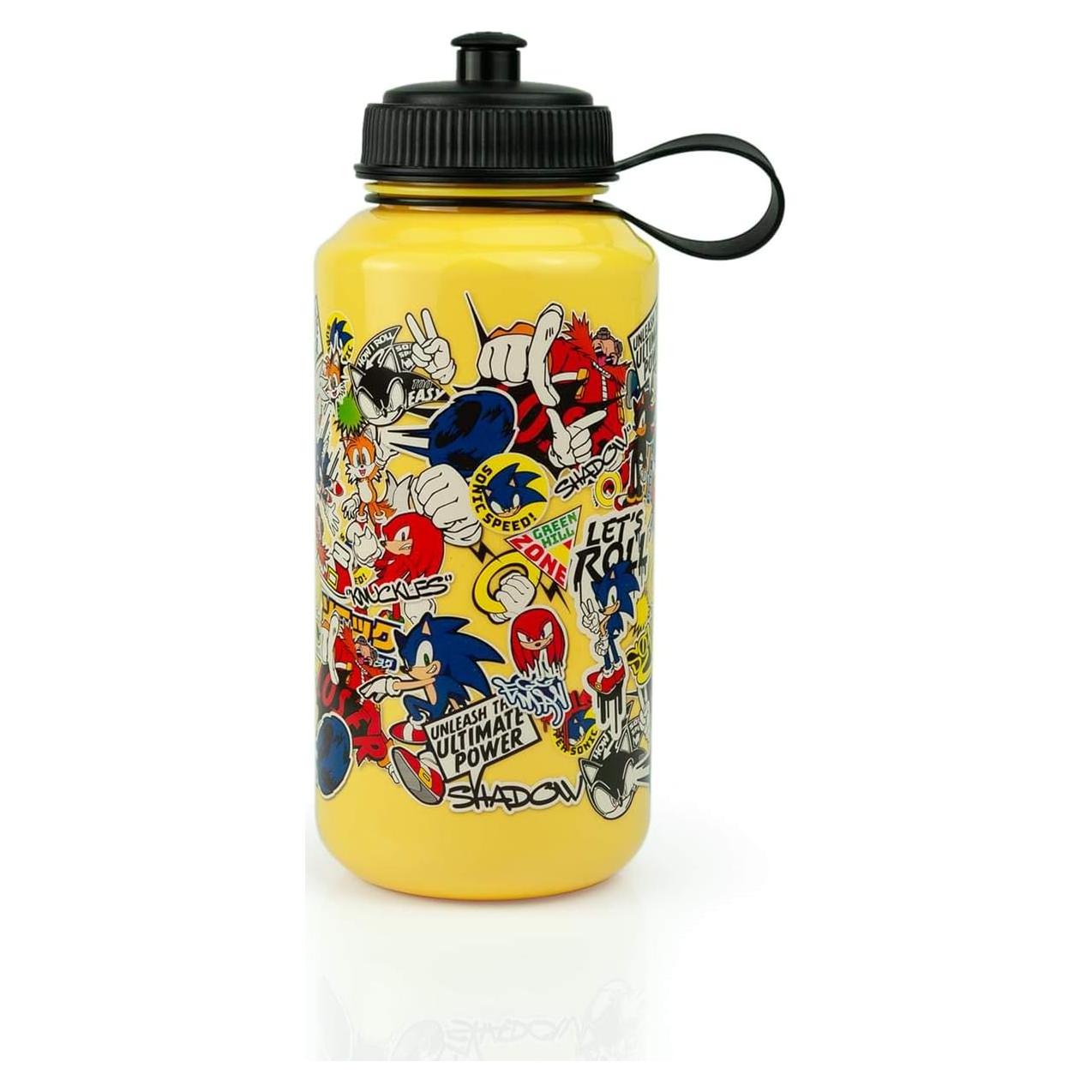 Botella de Agua Sonic The Hedgehog 0.95L Amarilla Reutilizable