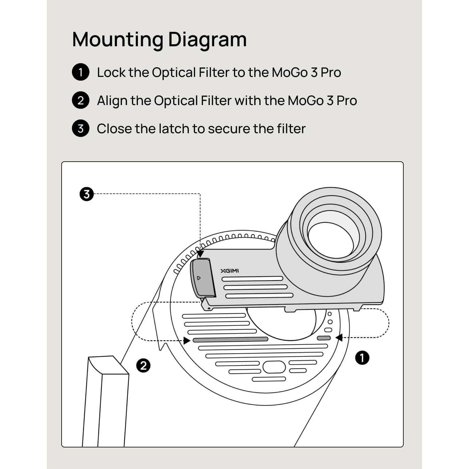 Filtro Óptico Creativo XGIMI para MoGo 3 Pro - Portátil
