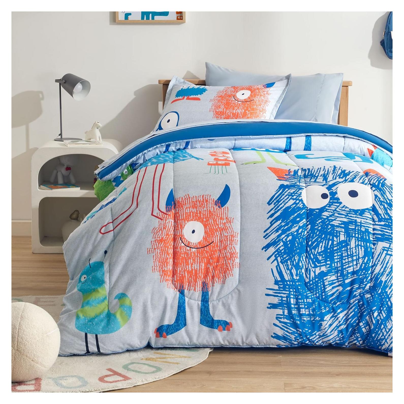 Conjunto de Ropa de Cama SLEEP ZONE 7 Piezas Monstruo Full/Queen