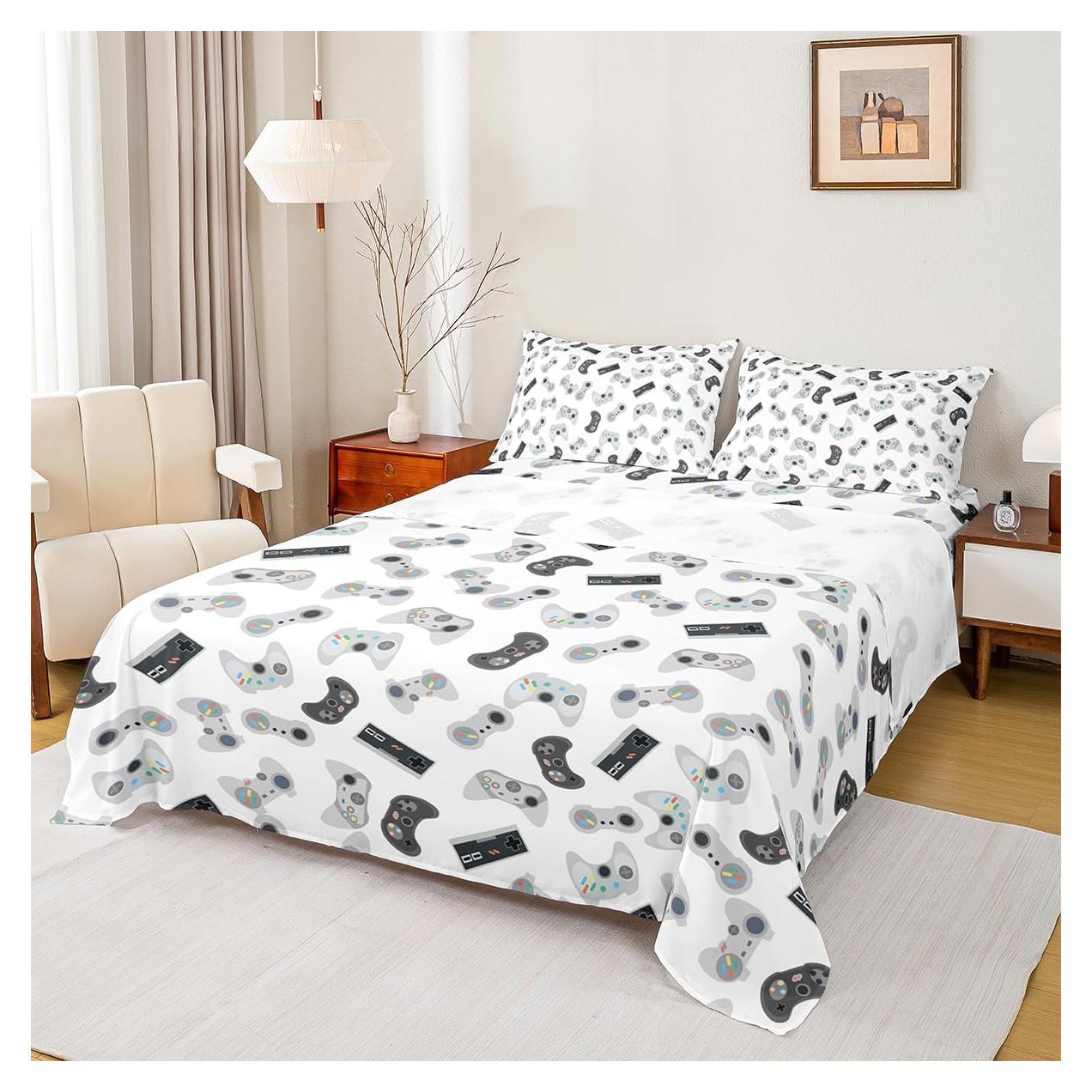 Juego de Sábanas Queen Manfei 4 Piezas Microfibra Floral