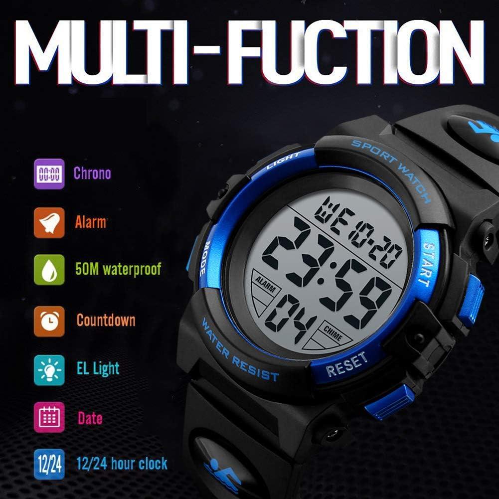 Reloj Digital Impermeable para Niños KIDPER con LED y Alarma