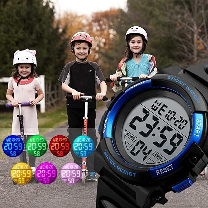 Reloj Digital Impermeable para Niños KIDPER con LED y Alarma