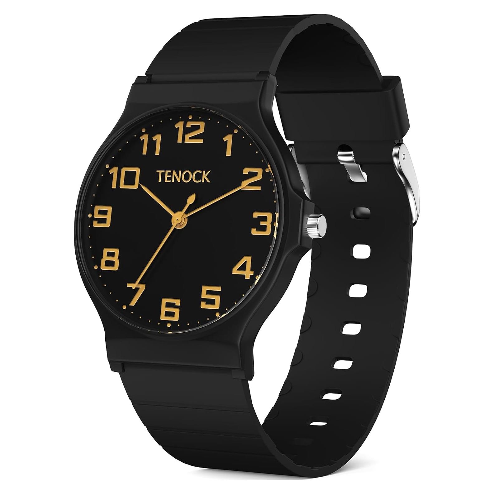 Reloj Analógico Infantil Tenock 30M Impermeable Negro Claro