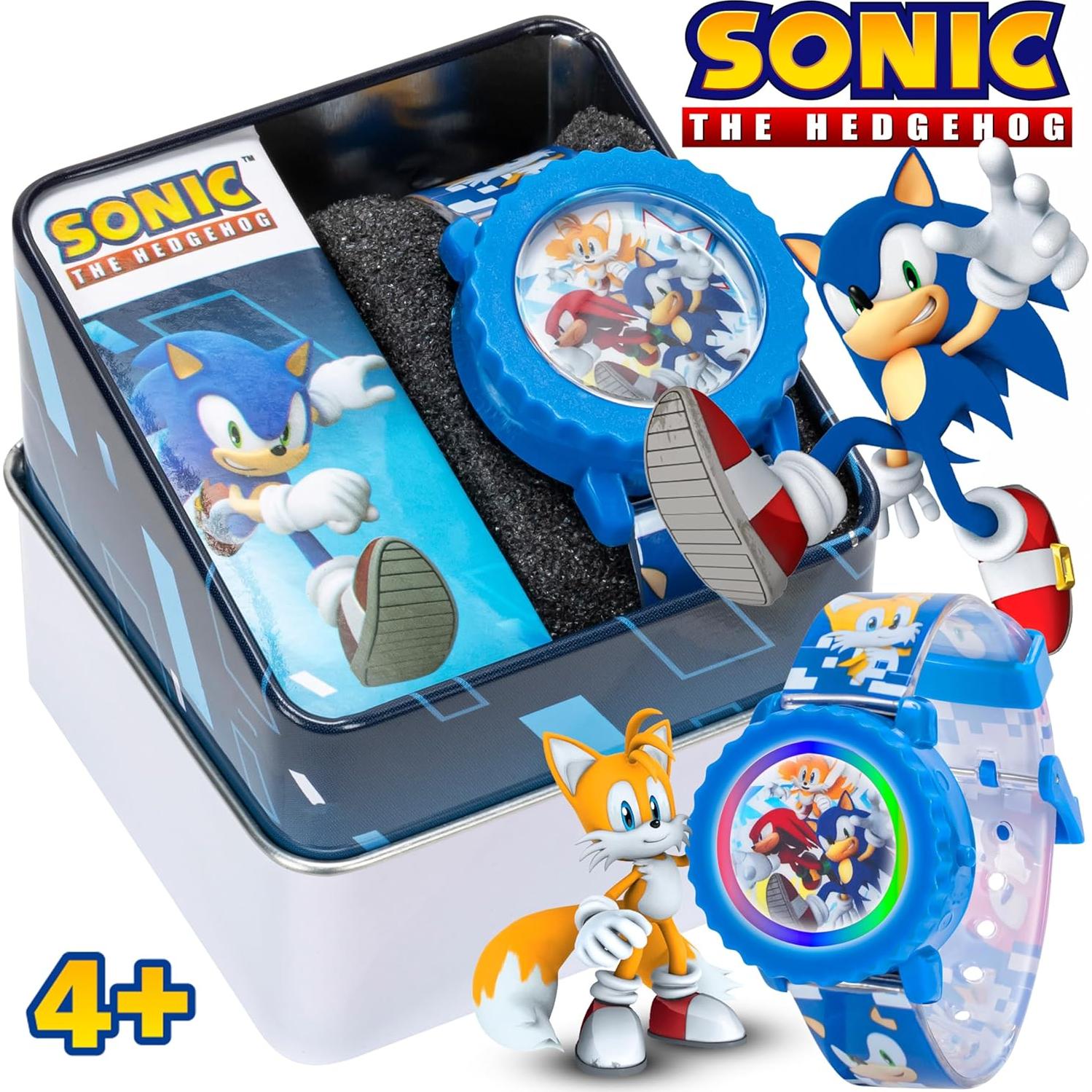 Reloj Digital Sonic The Hedgehog para Niños - LED Intermitente, Correa Ajustable