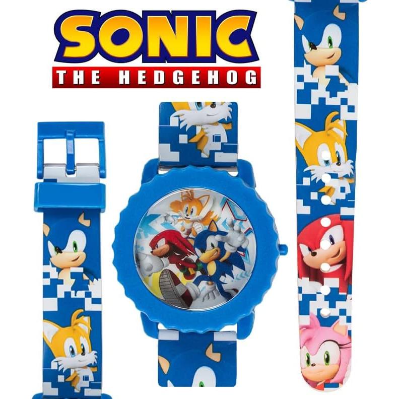 Reloj Digital Sonic The Hedgehog para Niños - LED Intermitente, Correa Ajustable