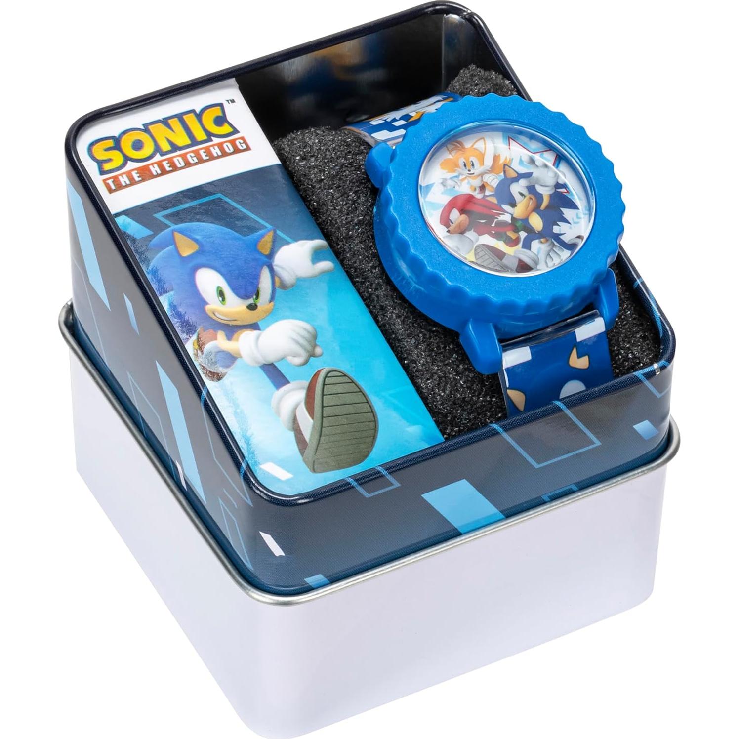 Reloj Digital Sonic The Hedgehog para Niños - LED Intermitente, Correa Ajustable