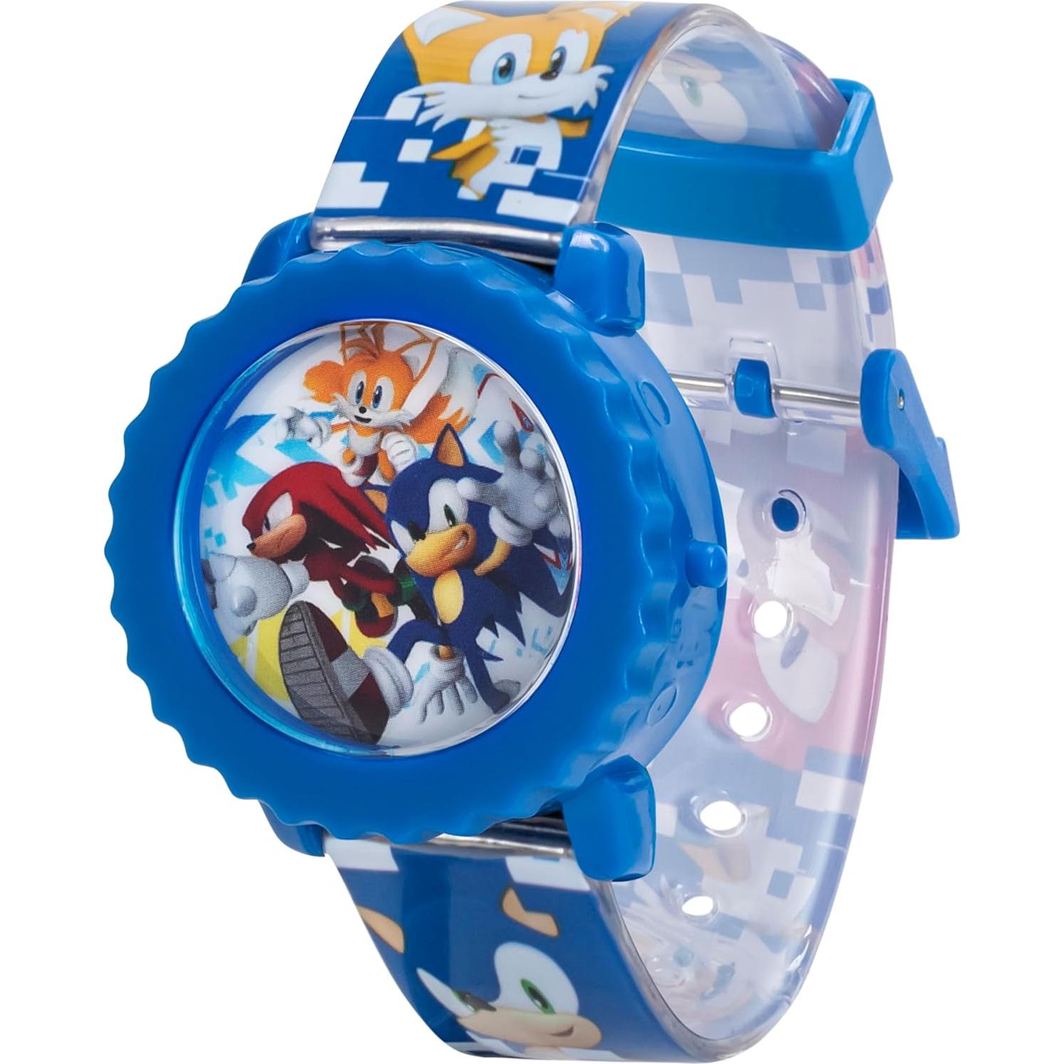 Reloj Digital Sonic The Hedgehog para Niños - LED Intermitente, Correa Ajustable
