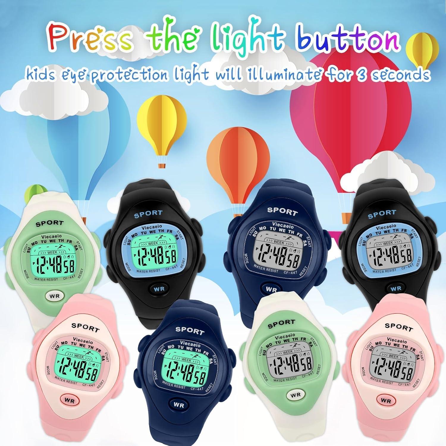 Reloj Digital Infantil Viecaeio Impermeable para Deportes 3-8 Años
