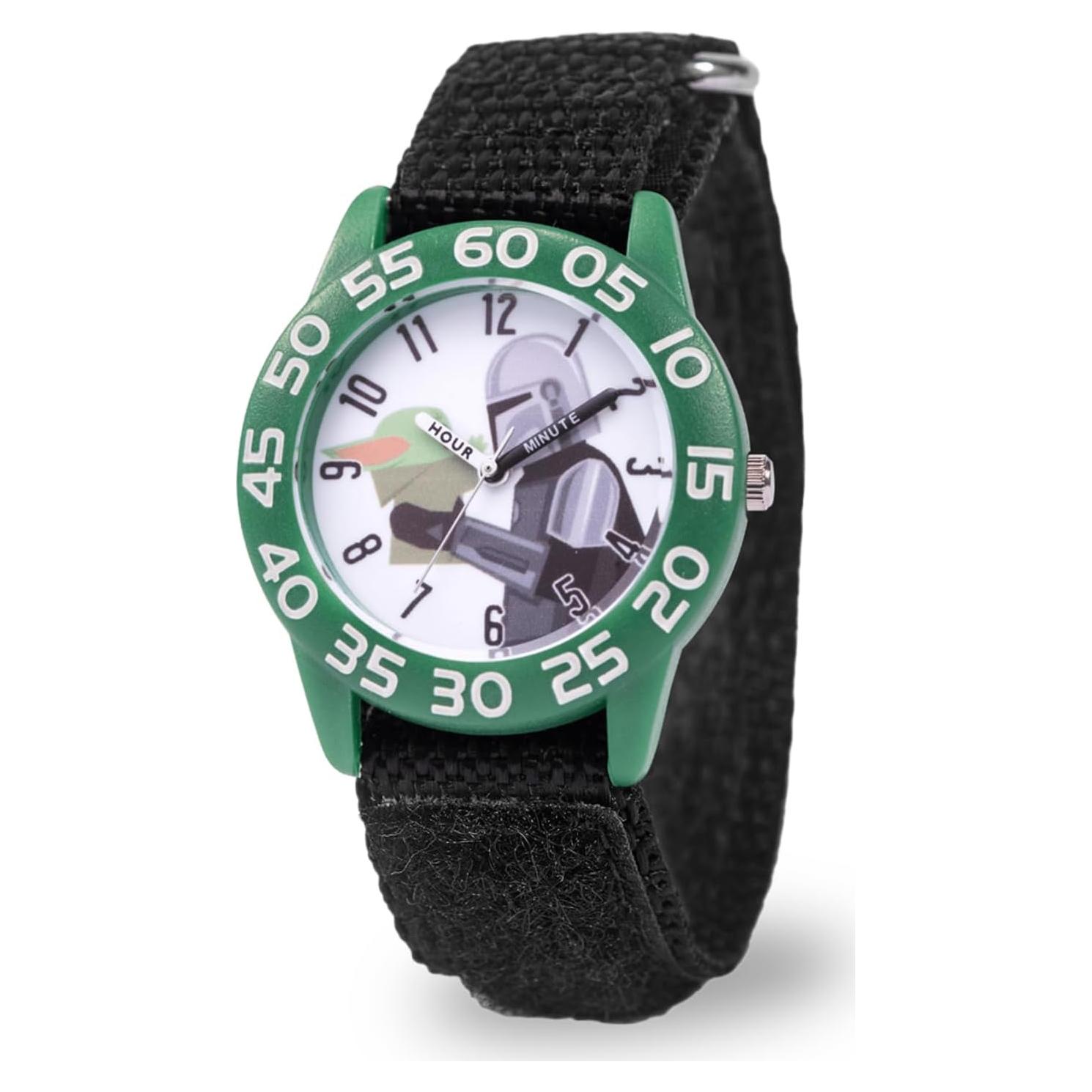 Reloj Analógico Infantil Star Wars The Mandalorian Verde/Negro