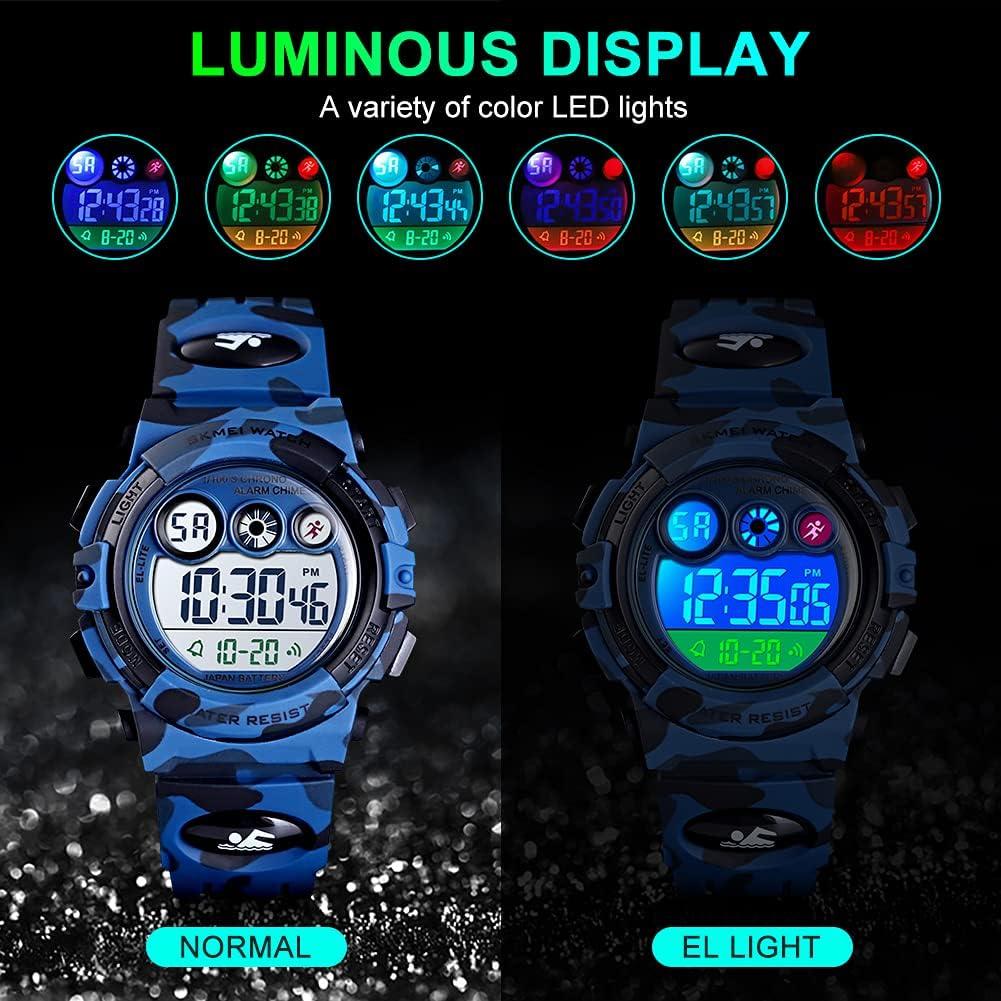 Reloj Digital Deportivo Golden Hour para Niños Camo 50M