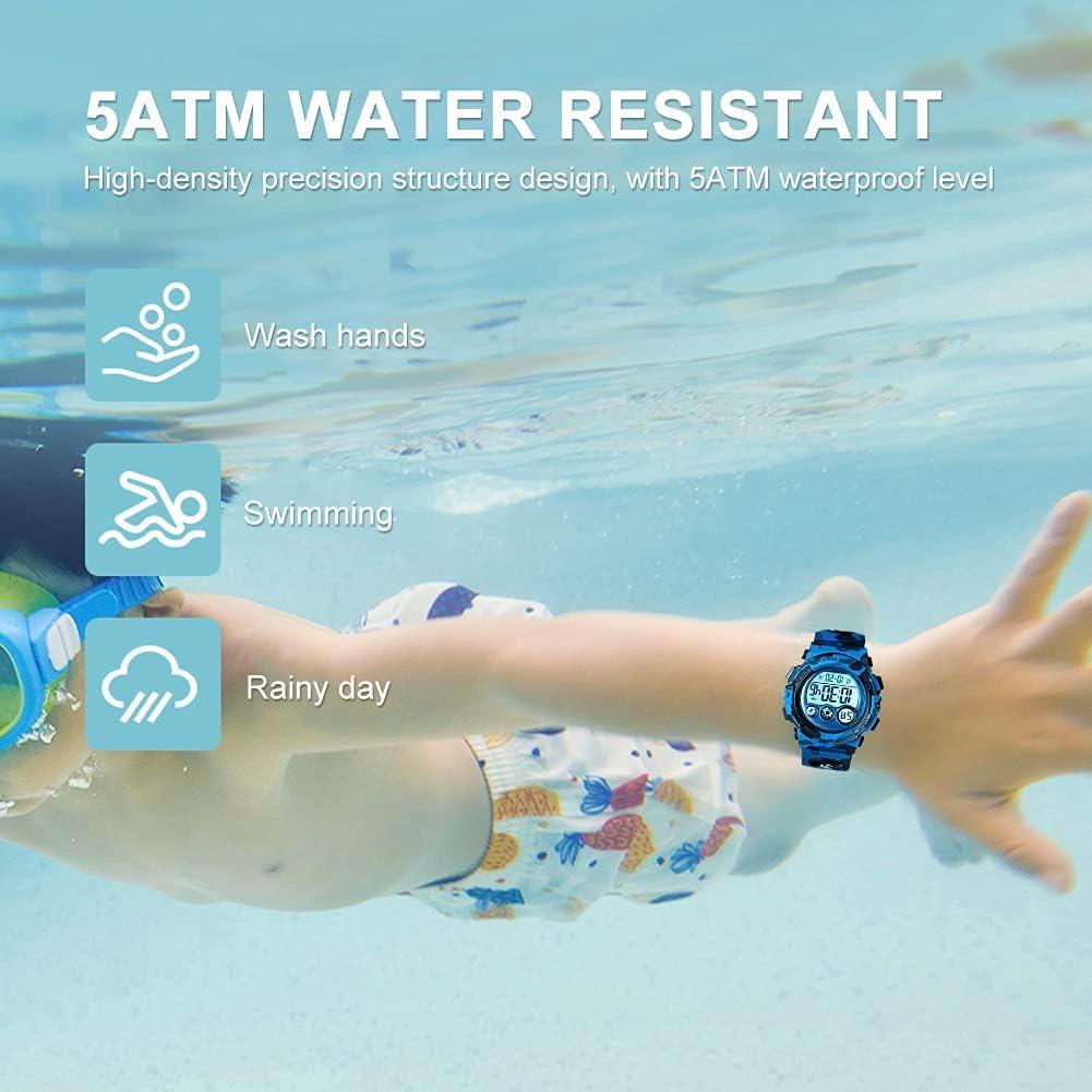 Reloj Digital Deportivo Golden Hour para Niños Camo 50M