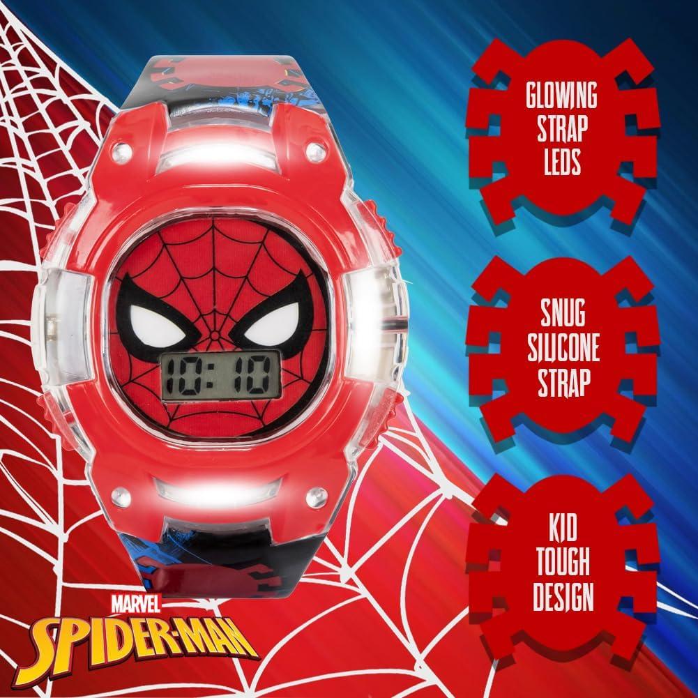 Reloj Digital LCD Spider-Man para Niños con Bisel Iluminado