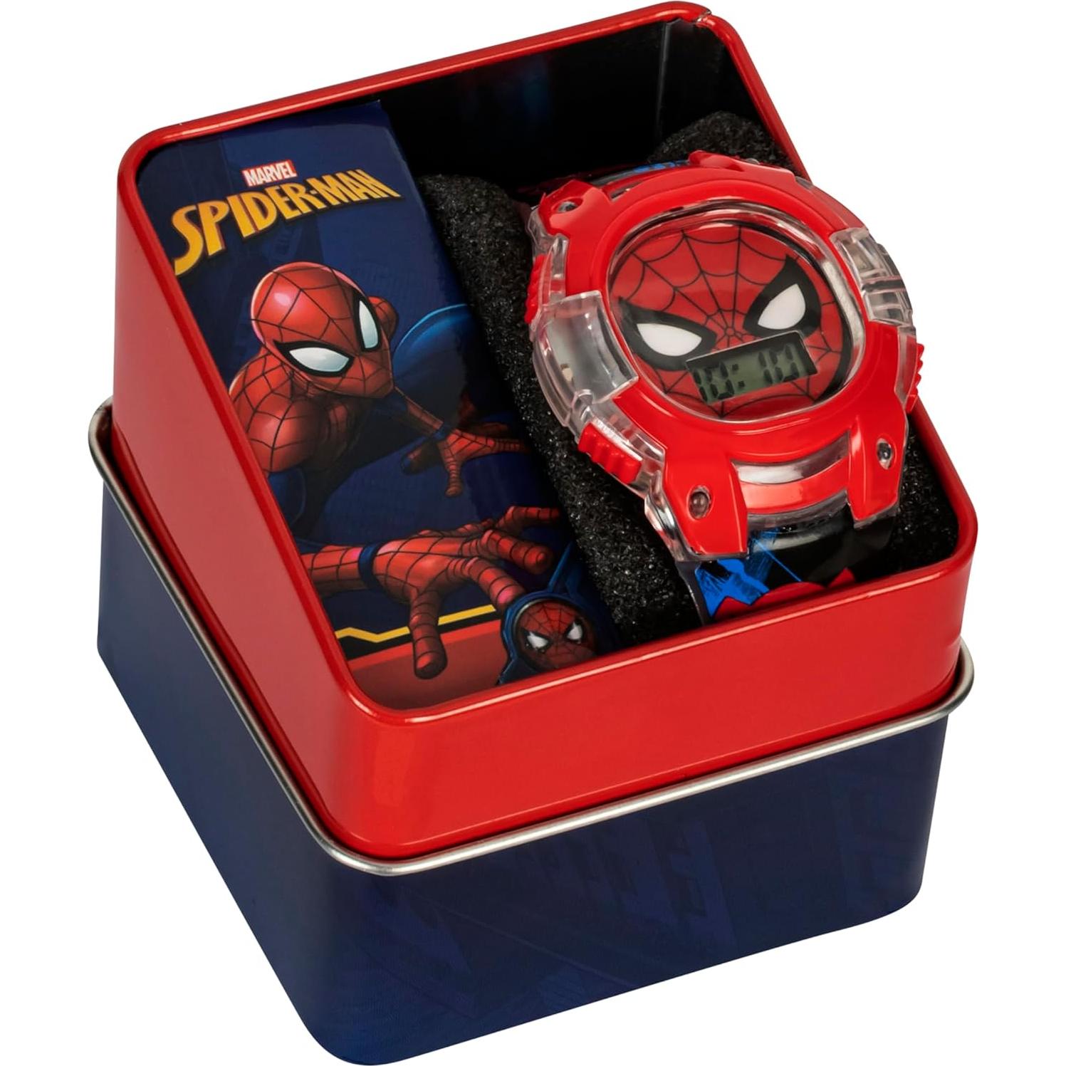 Reloj Digital LCD Spider-Man para Niños con Bisel Iluminado