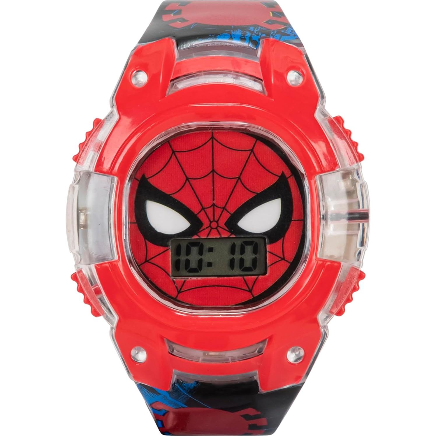 Reloj Digital LCD Spider-Man para Niños con Bisel Iluminado