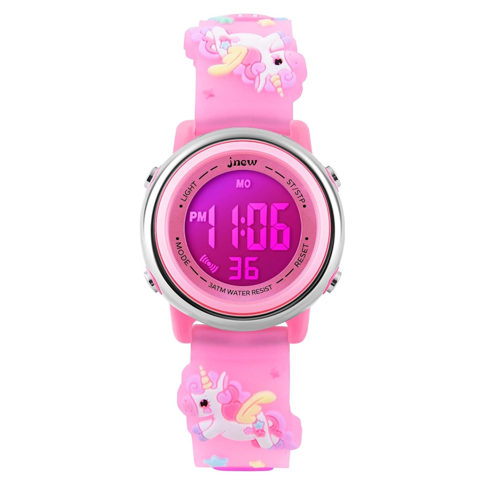 Reloj Digital Infantil L LAVAREDO 3D Rosa Impermeable