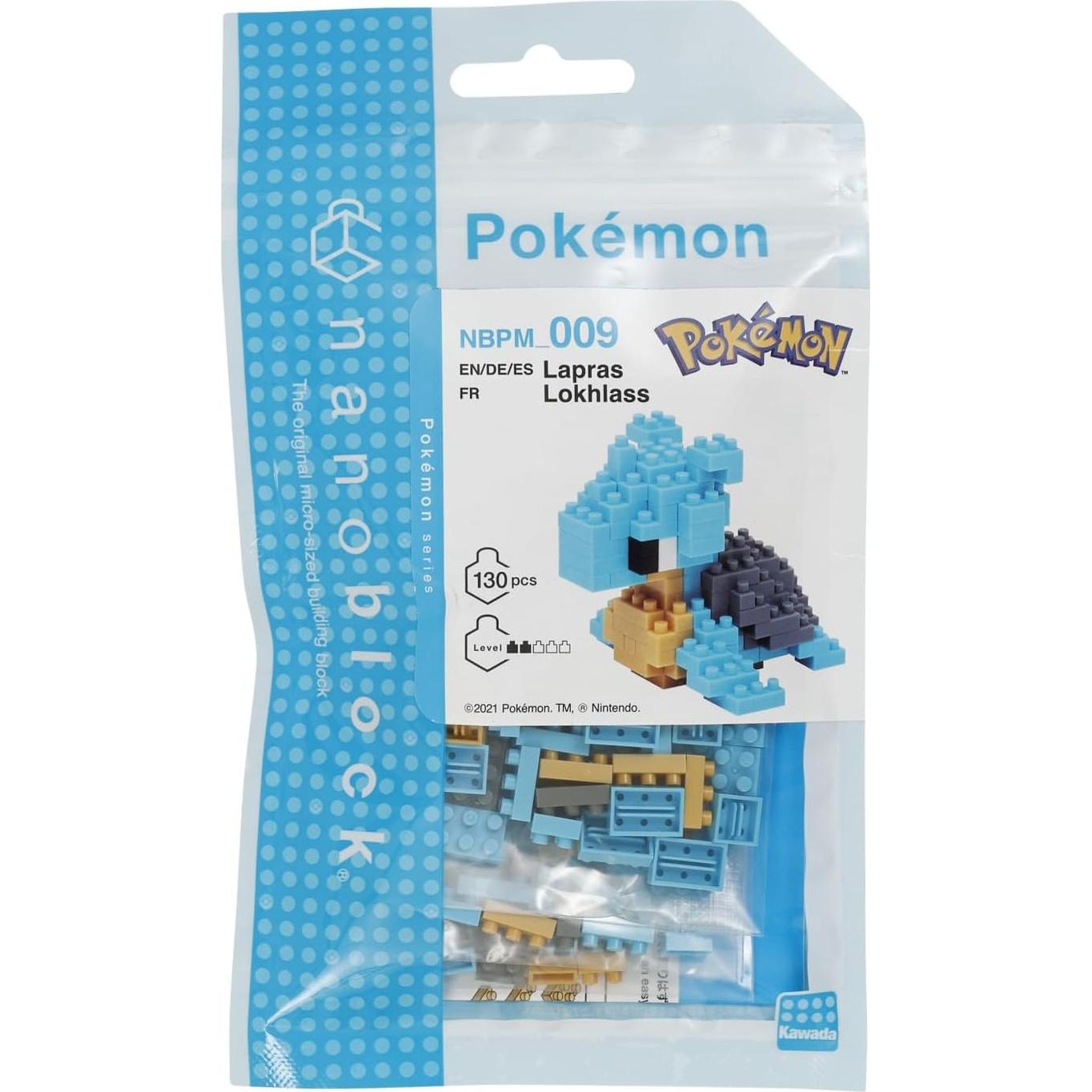 Nanoblock Pokémon Lapras 130 Piezas 4.57 cm Dificultad 2