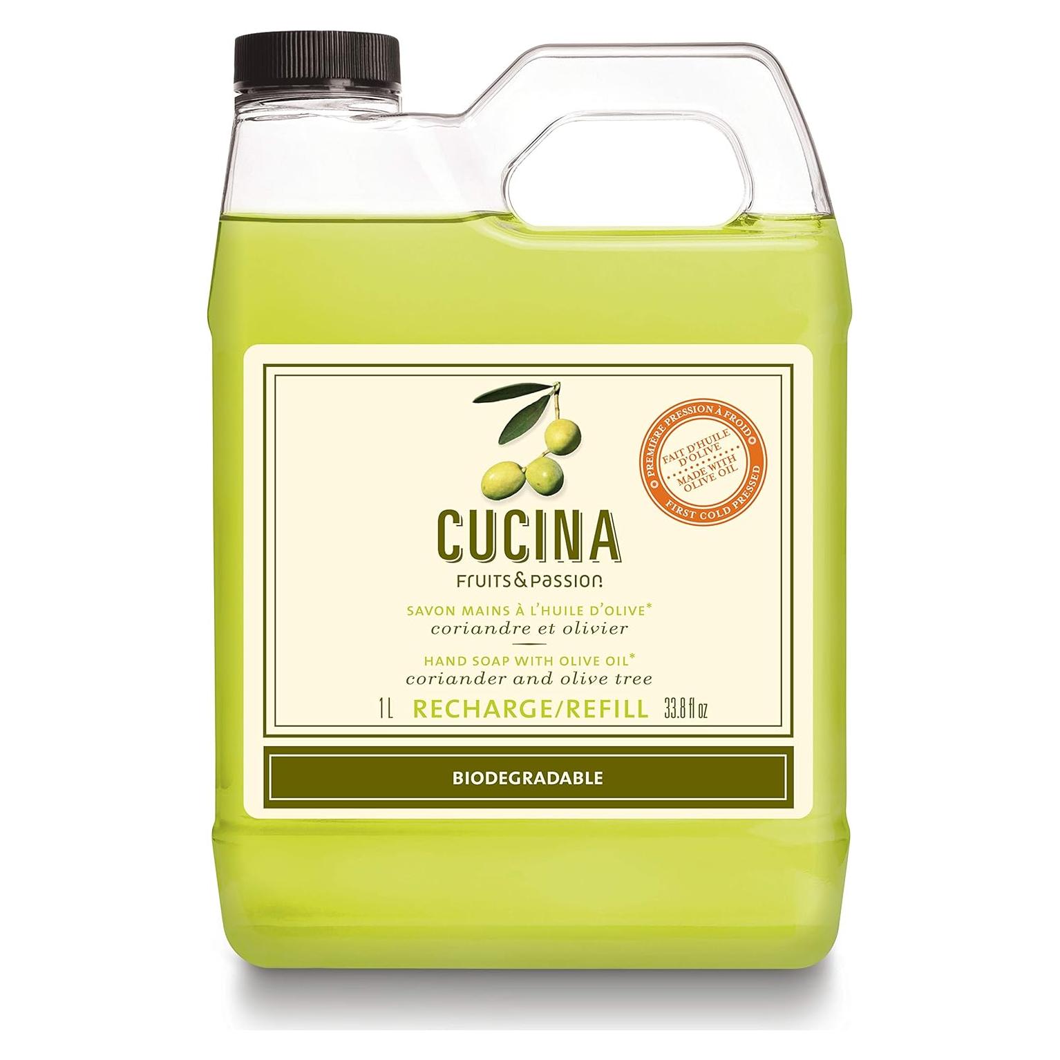 Jabón de Manos Purificante Cucina Fruits and Passion 1000 ml Cilantro y Olivo