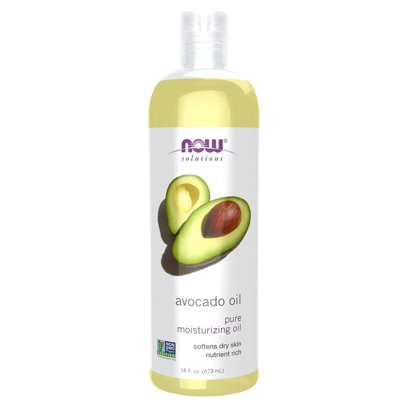Aceite de Aguacate Puro NOW Foods 473 ml Hidratante Nutrientes