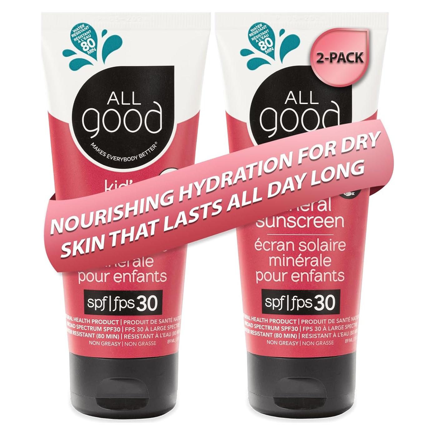 Loción Solar All Good para Bebés y Niños SPF 30 - 85 g (2 unidades)