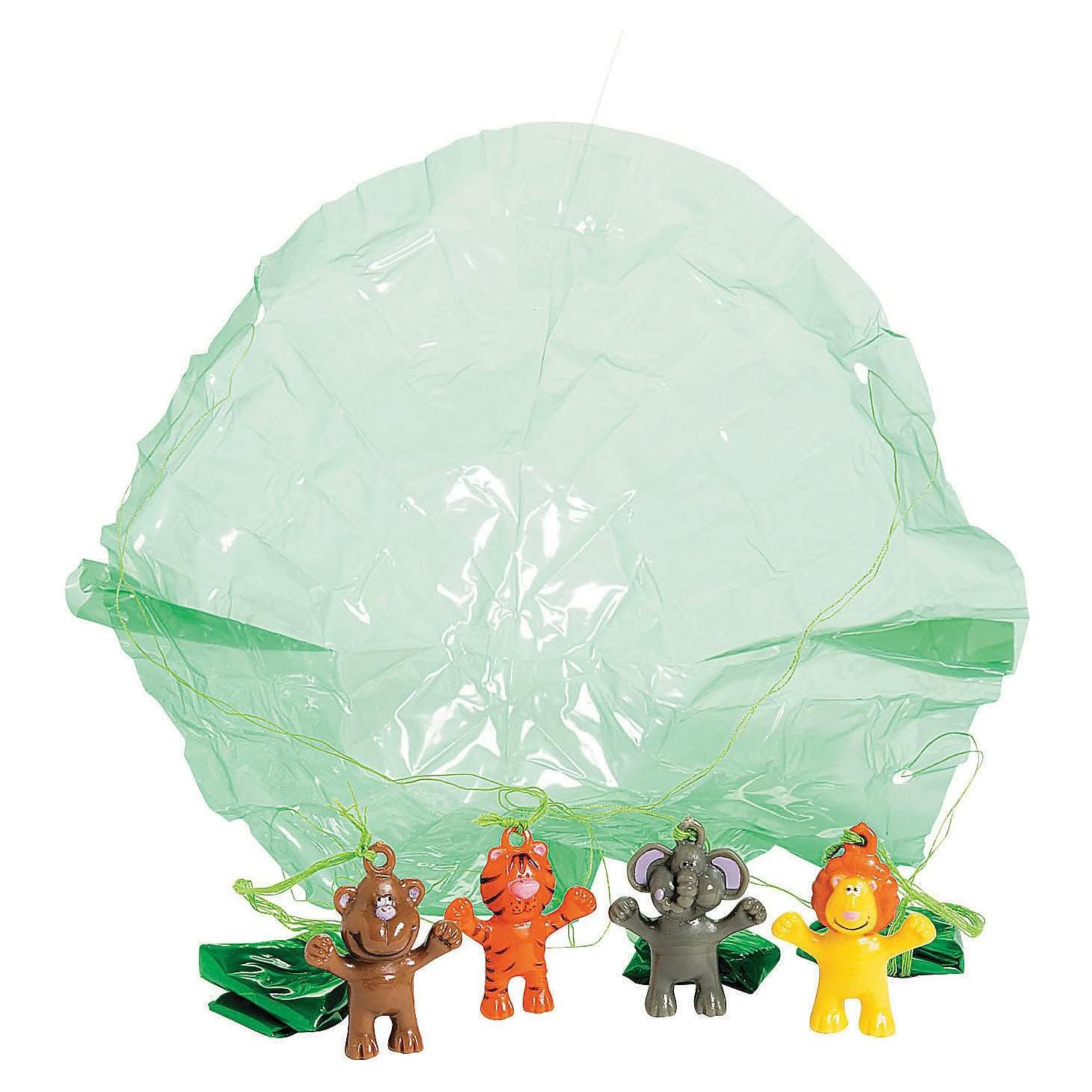 Paracaidistas de Animales Fun Express 3,81 cm 72 Piezas