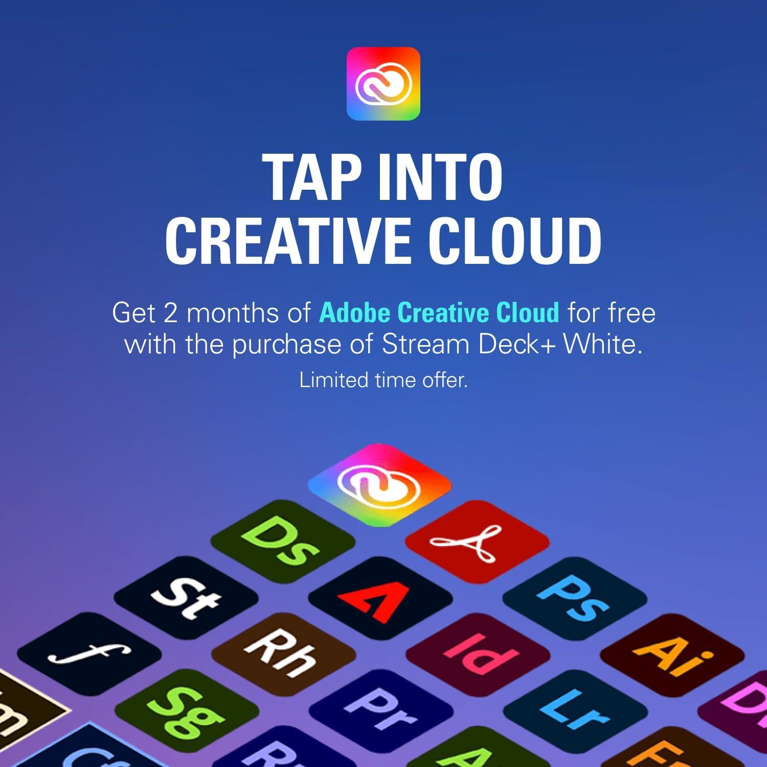 Elgato Stream Deck + Blanco - 8 teclas LCD personalizables