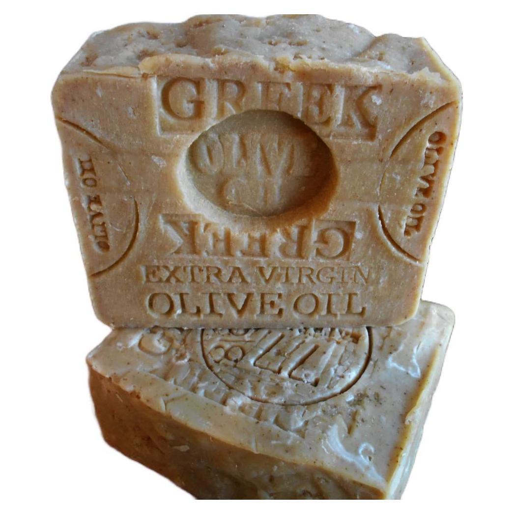 Jabón Natural de Aceite de Oliva Griego 198g con Sal Marina