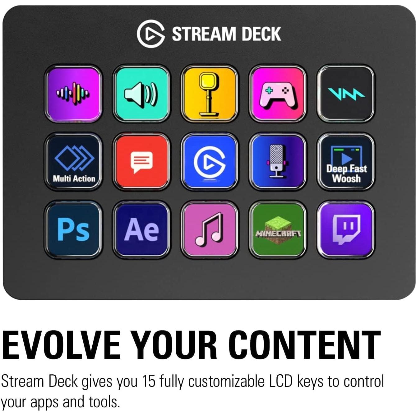 Elgato Stream Deck MK.2 - Controlador 15 Teclas LCD Personalizables