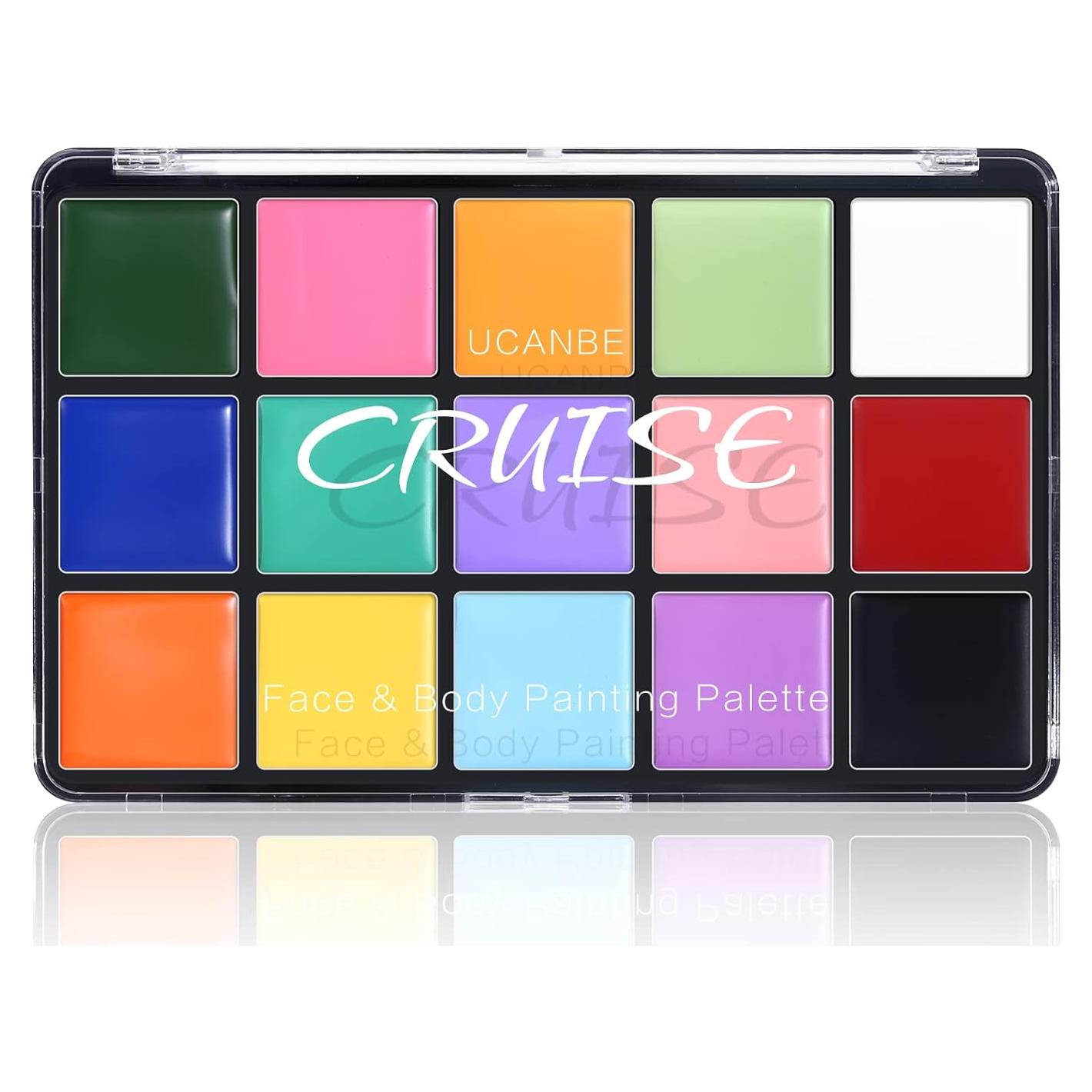 Pintura Facial y Corporal UCANBE 15 Colores Macaron No Tóxica