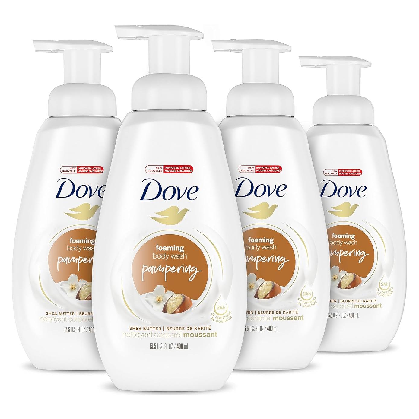 Jabón Corporal Espumoso Dove Manteca de Karité 4x382.7ml