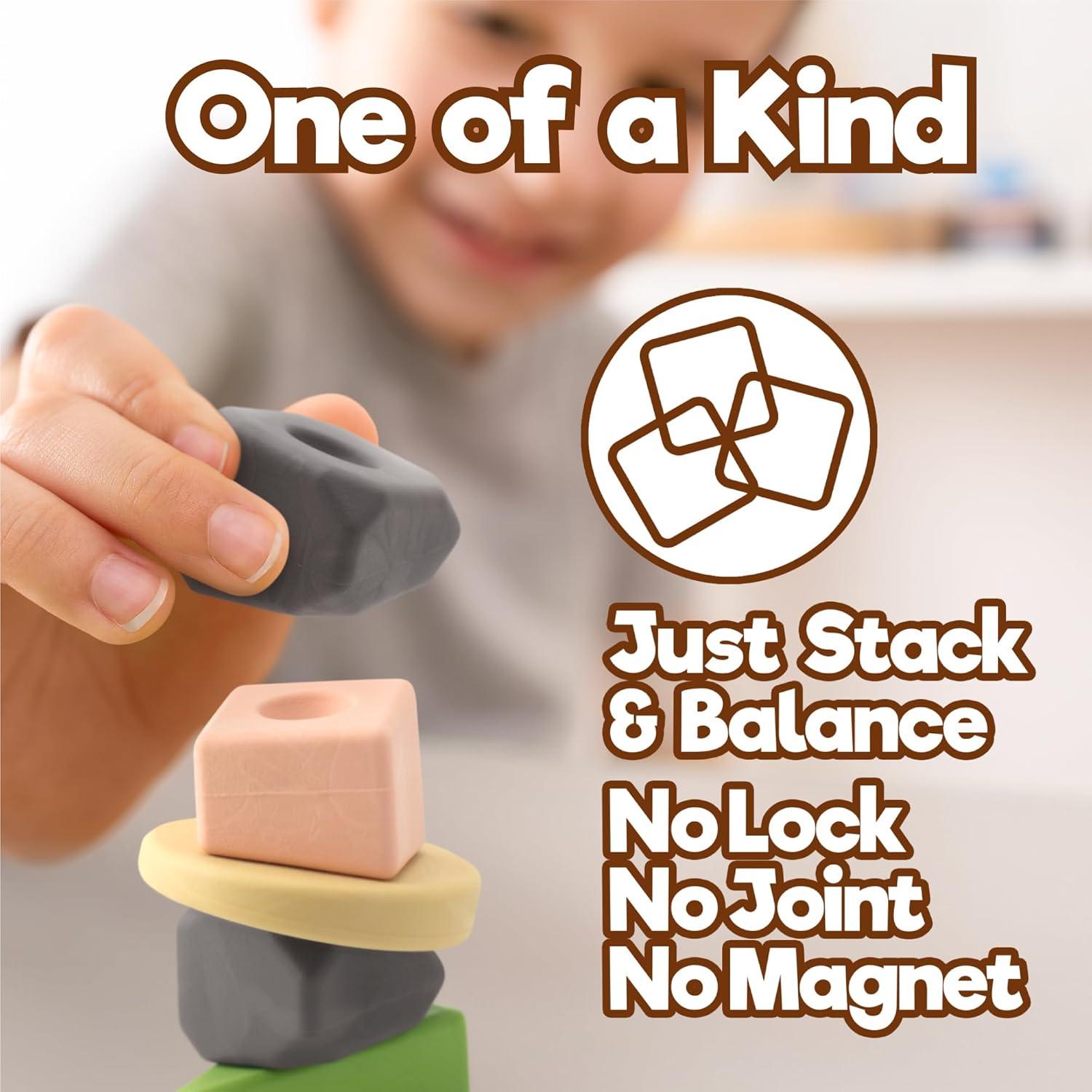 Juego de Construcción Montessori Taksa Toys 72 Piezas + 5 Animales